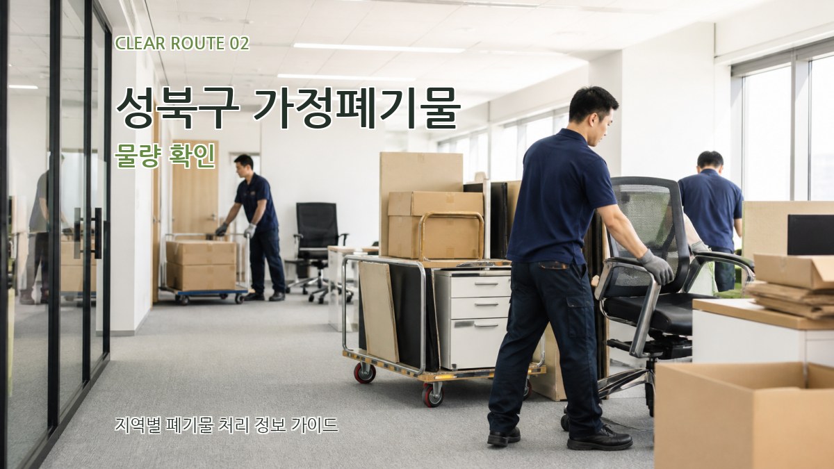 성북구 가정폐기물 물량 확인