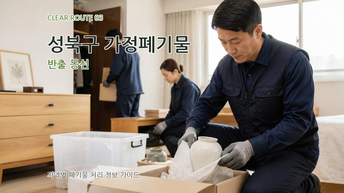 성북구 가정폐기물 반출 동선