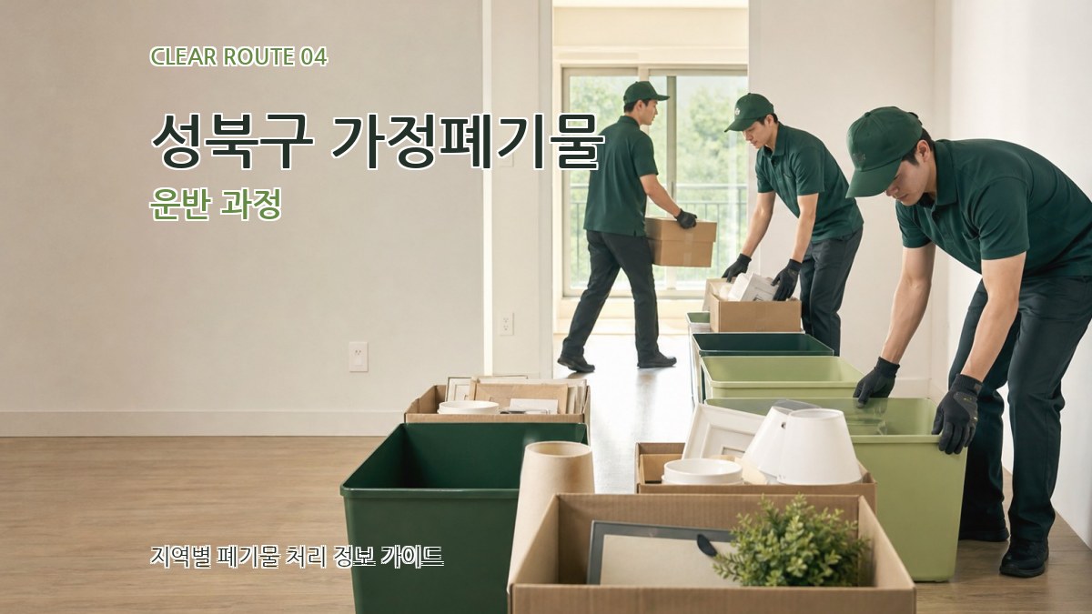 성북구 가정폐기물 운반 과정