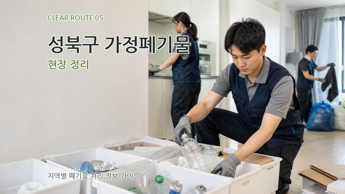 성북구 가정폐기물 현장 정리