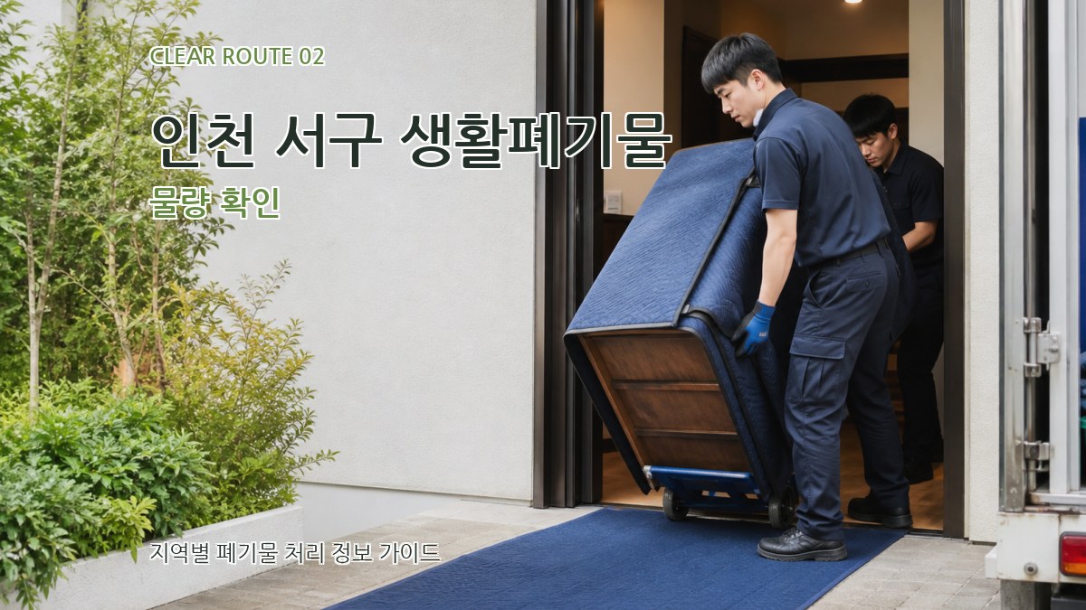 인천 서구 생활폐기물 물량 확인
