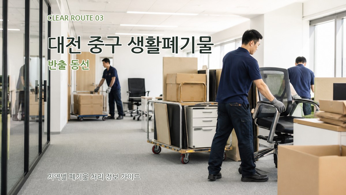 대전 중구 생활폐기물 반출 동선