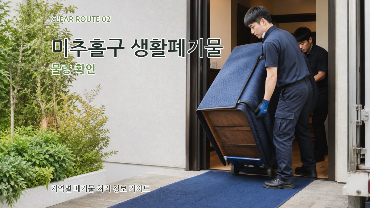 미추홀구 생활폐기물 물량 확인