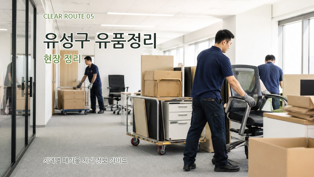 유성구 유품정리 현장 정리