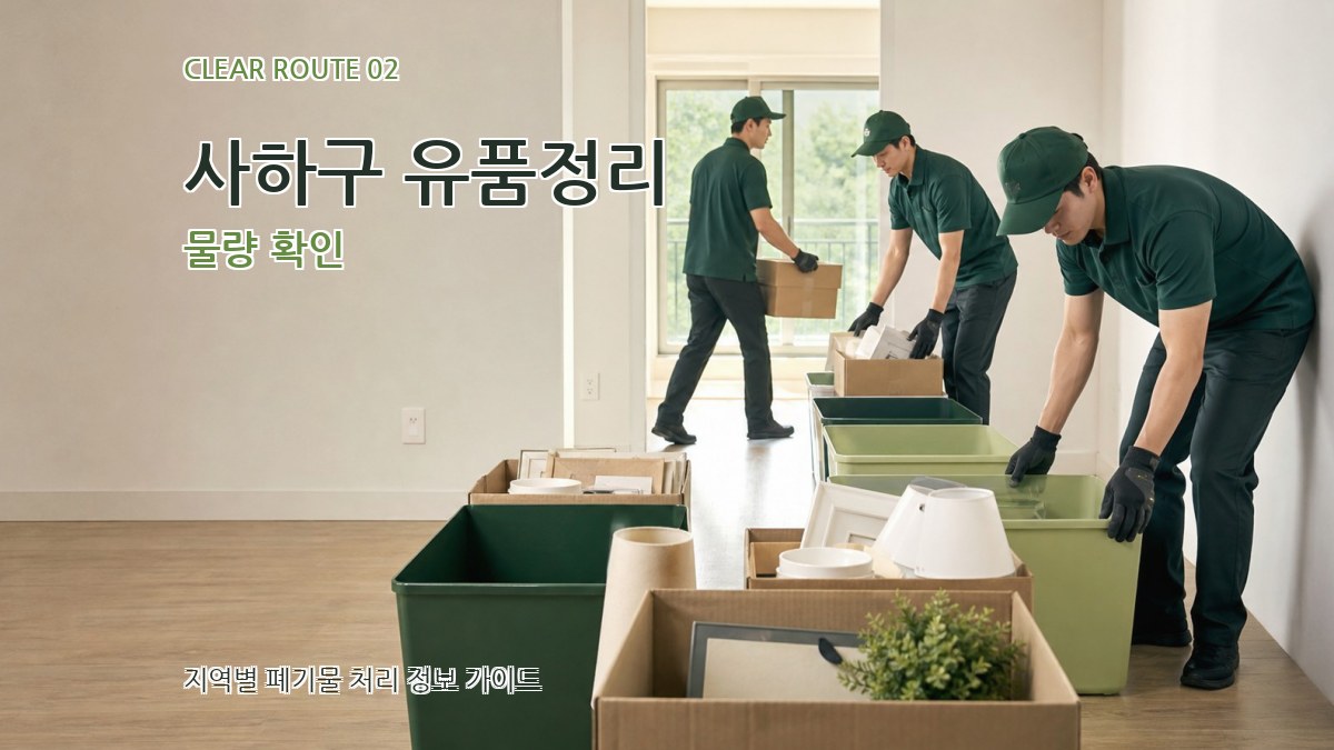 사하구 유품정리 물량 확인