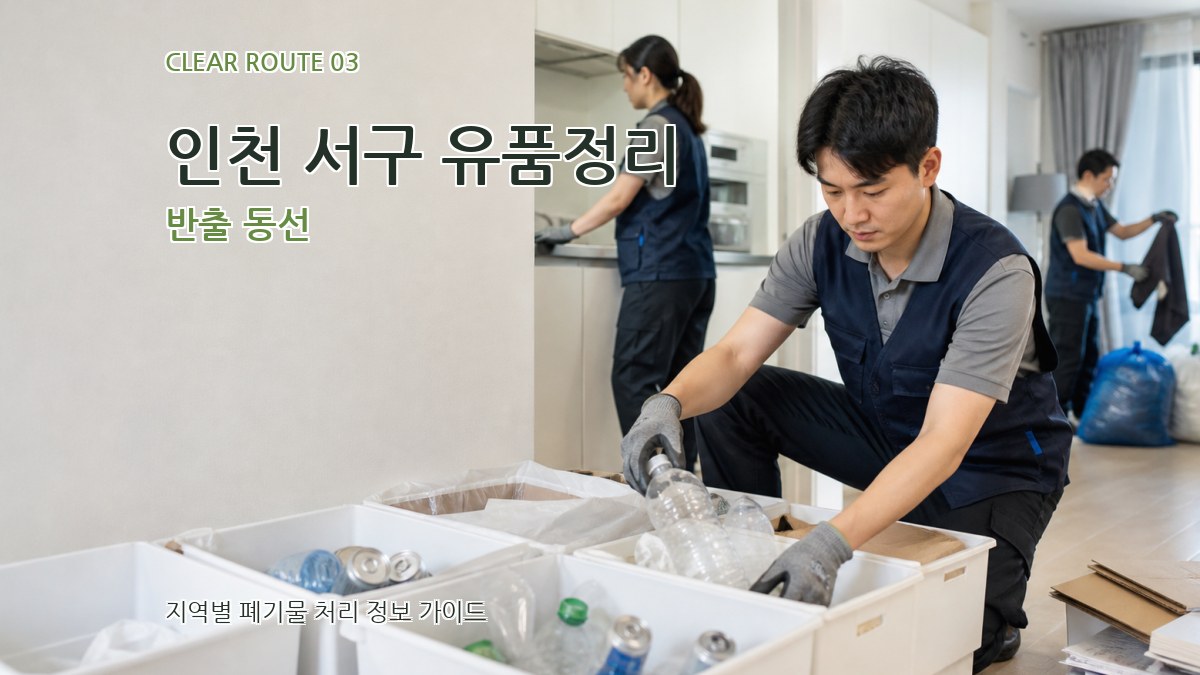인천 서구 유품정리 반출 동선