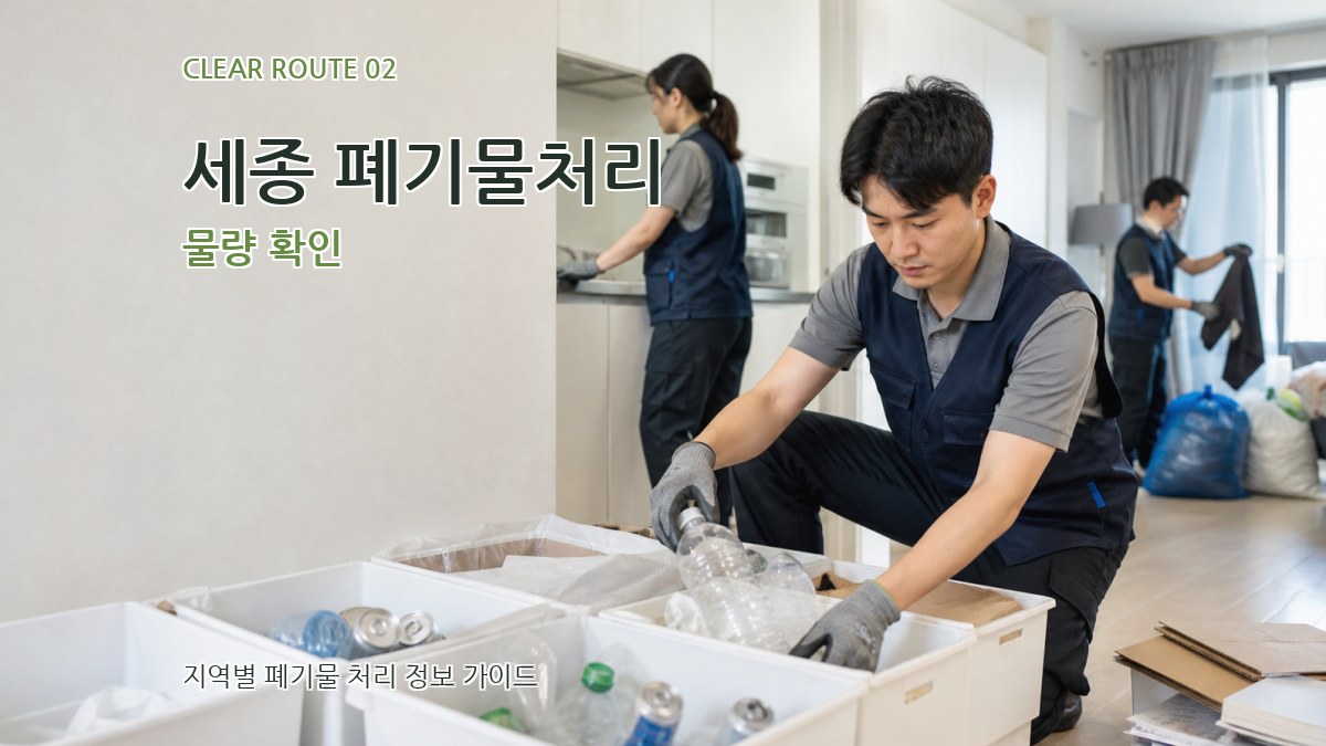 세종 폐기물처리 물량 확인