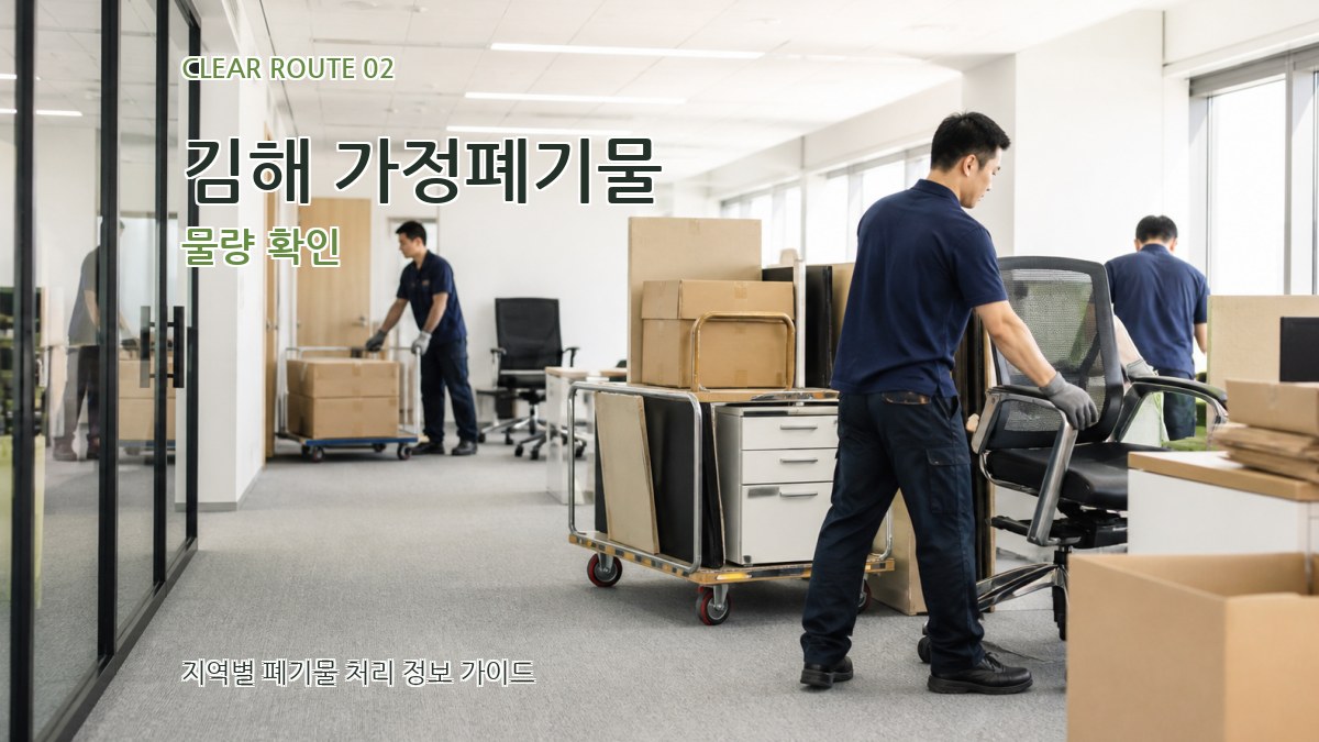 김해 가정폐기물 물량 확인