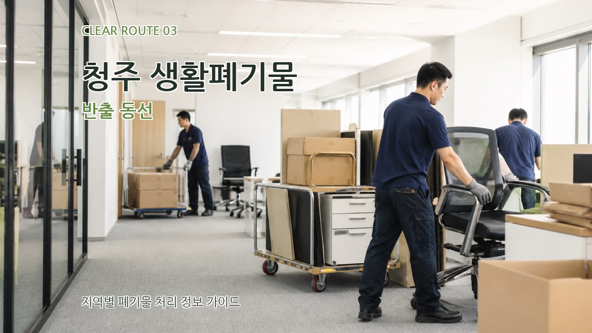 청주 생활폐기물 반출 동선