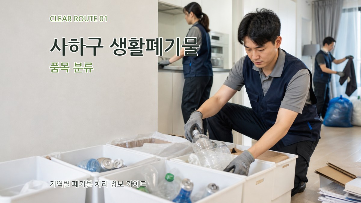 사하구 생활폐기물 품목 분류