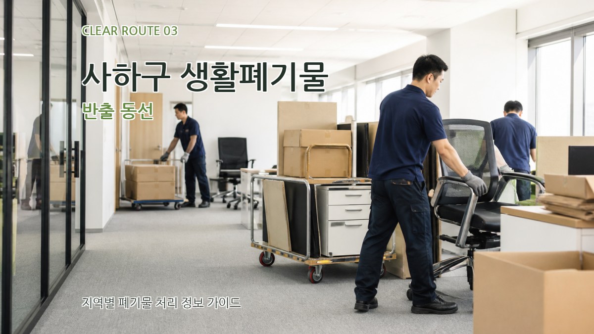 사하구 생활폐기물 반출 동선