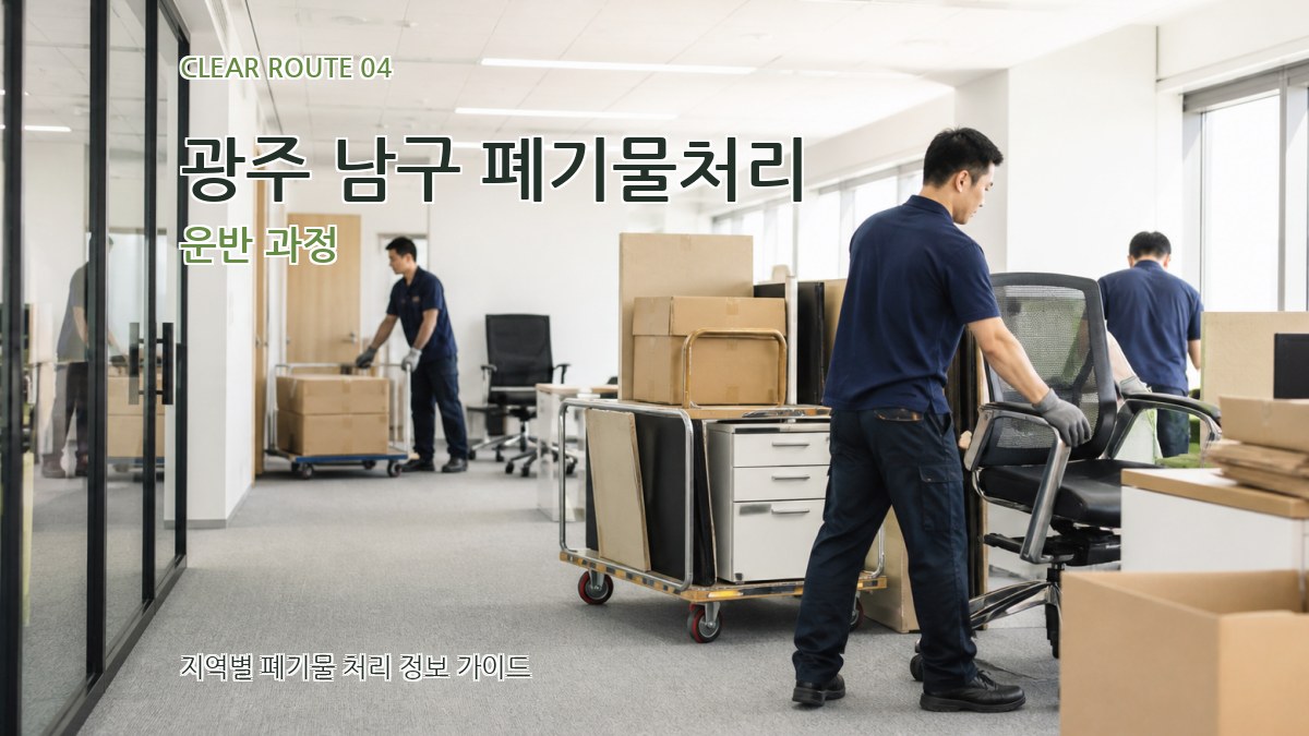 광주 남구 폐기물처리 운반 과정