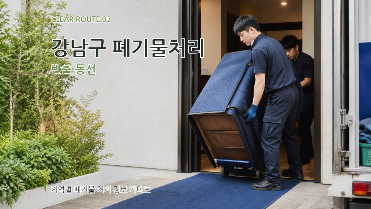 강남구 폐기물처리 반출 동선