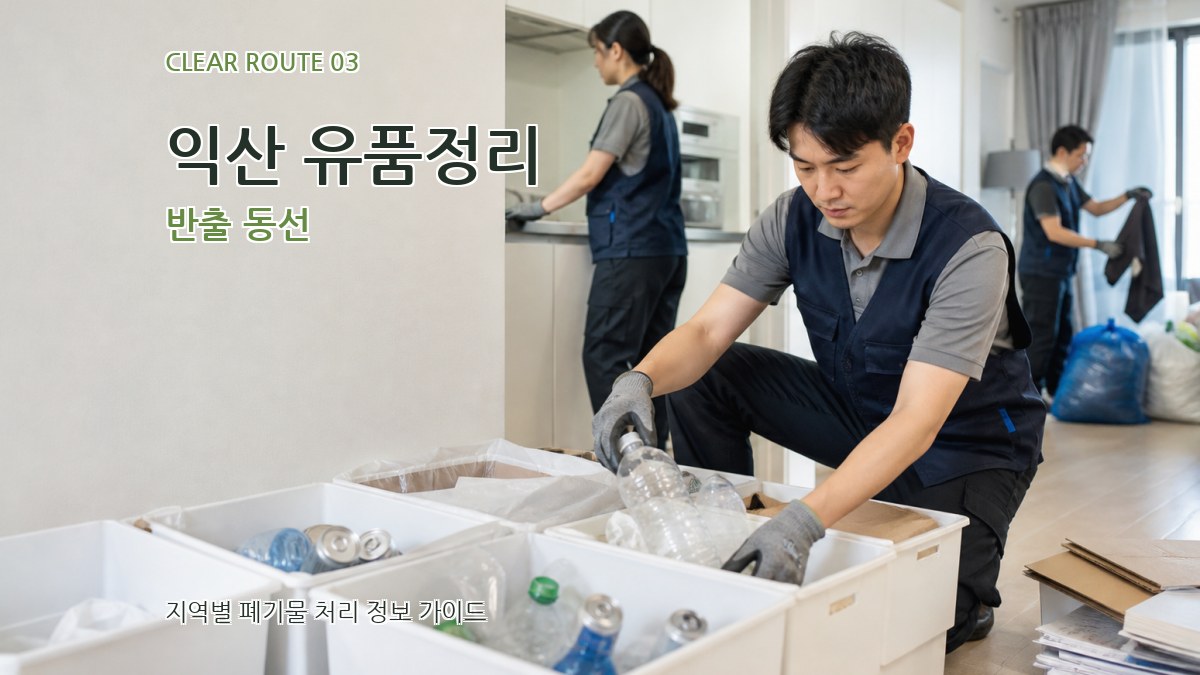 익산 유품정리 반출 동선