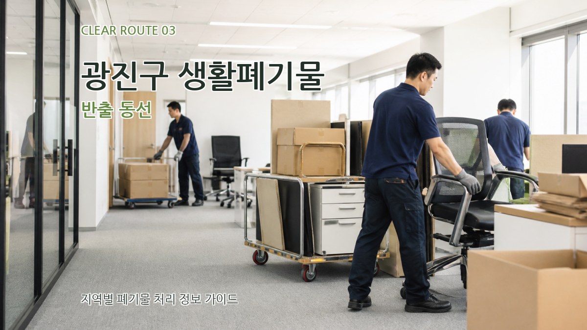 광진구 생활폐기물 반출 동선