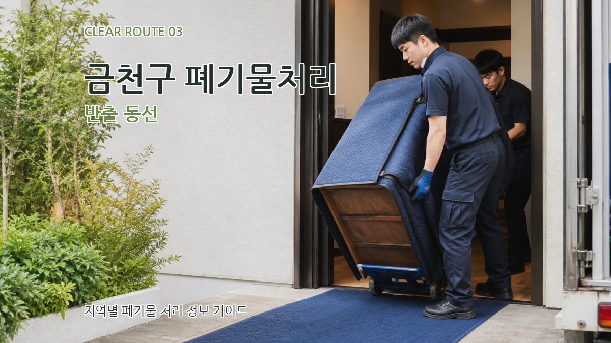 금천구 폐기물처리 반출 동선