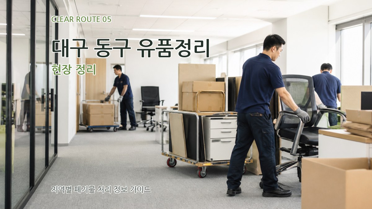 대구 동구 유품정리 현장 정리