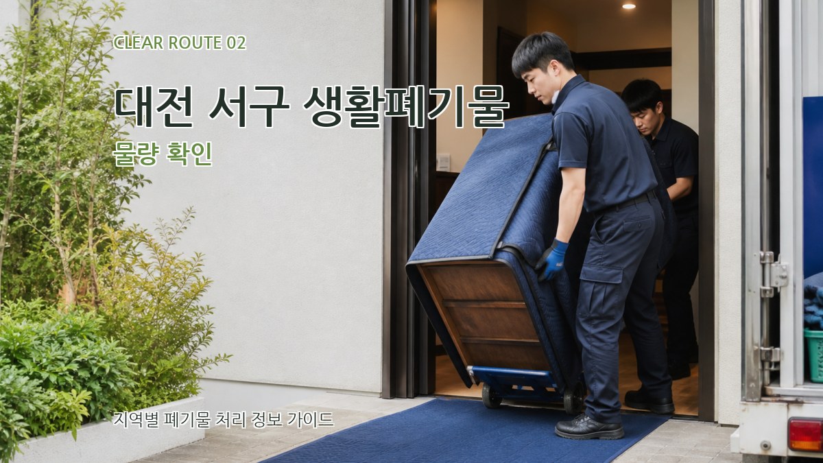 대전 서구 생활폐기물 물량 확인
