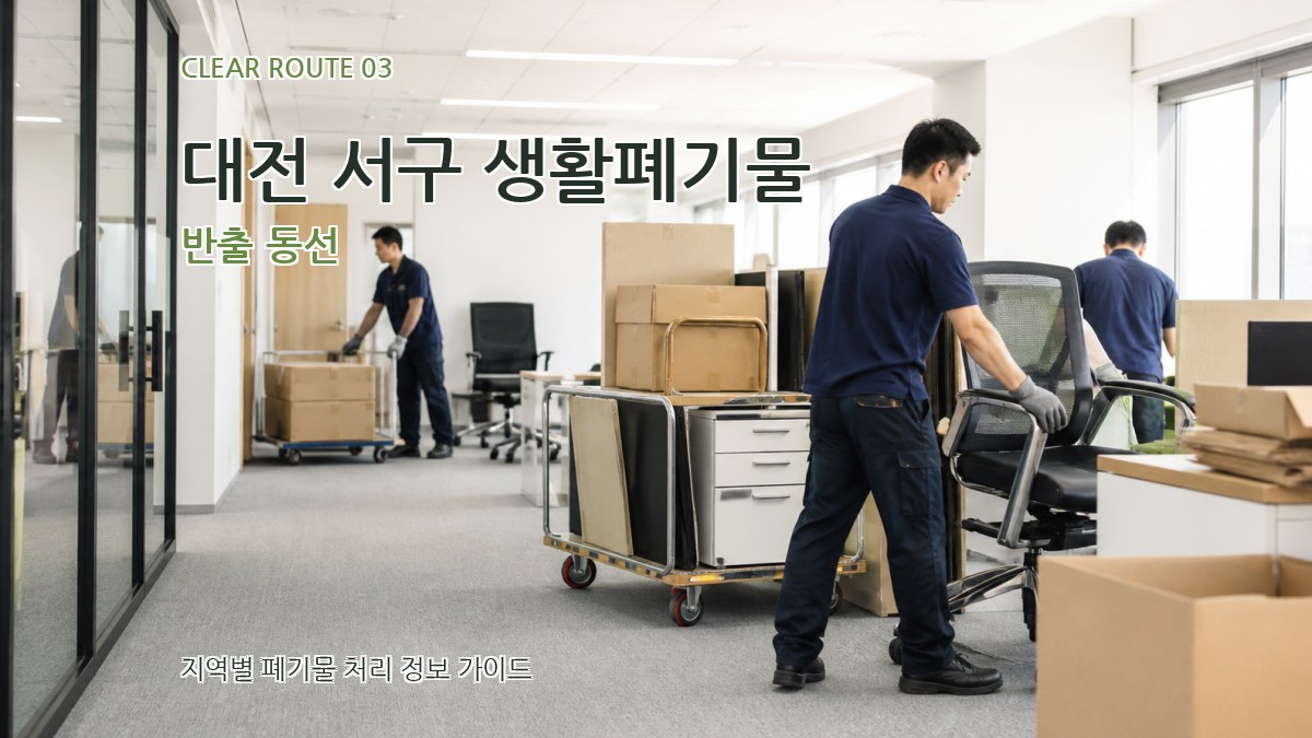 대전 서구 생활폐기물 반출 동선