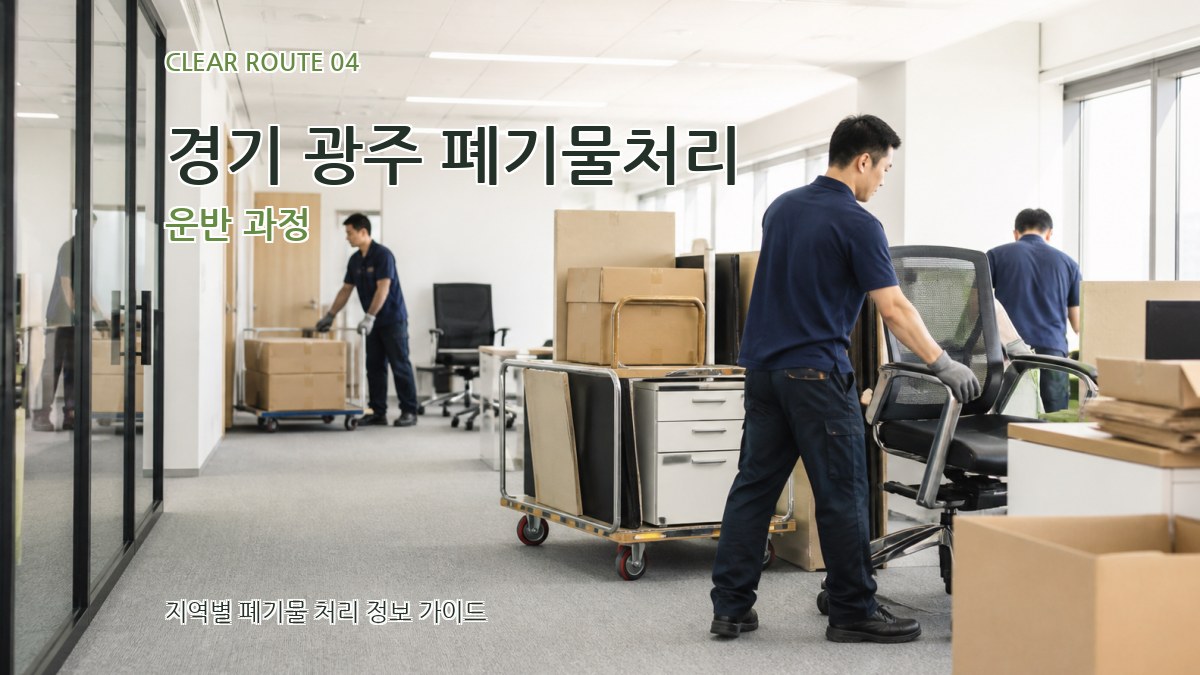 경기 광주 폐기물처리 운반 과정