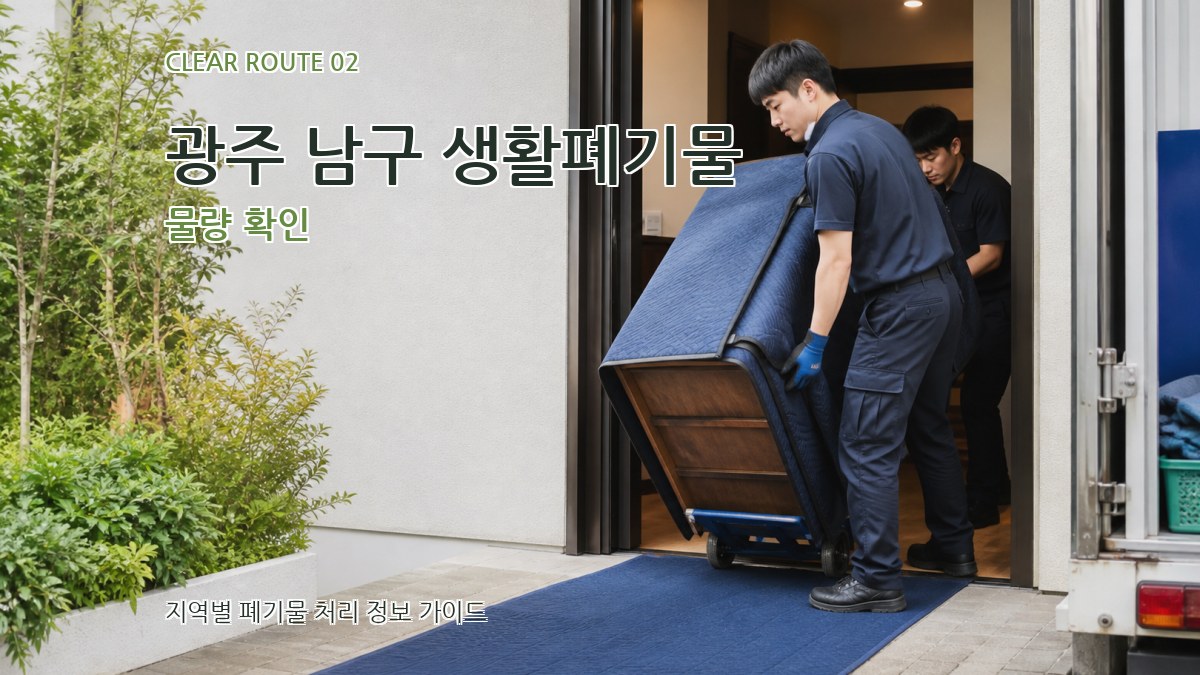 광주 남구 생활폐기물 물량 확인