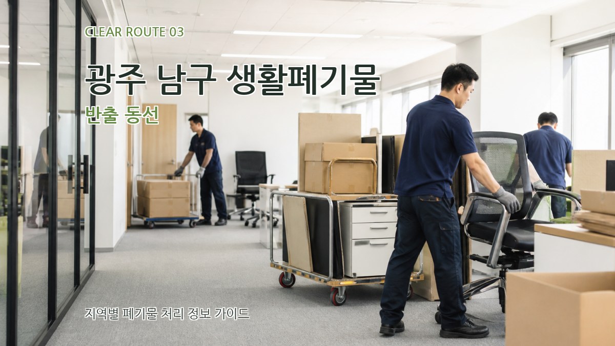 광주 남구 생활폐기물 반출 동선