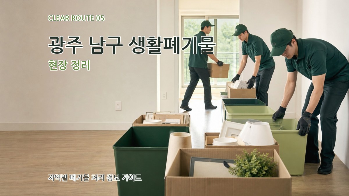 광주 남구 생활폐기물 현장 정리