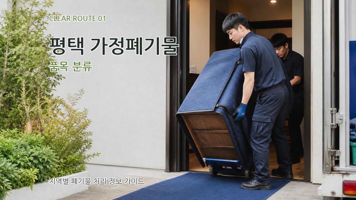 평택 가정폐기물 품목 분류