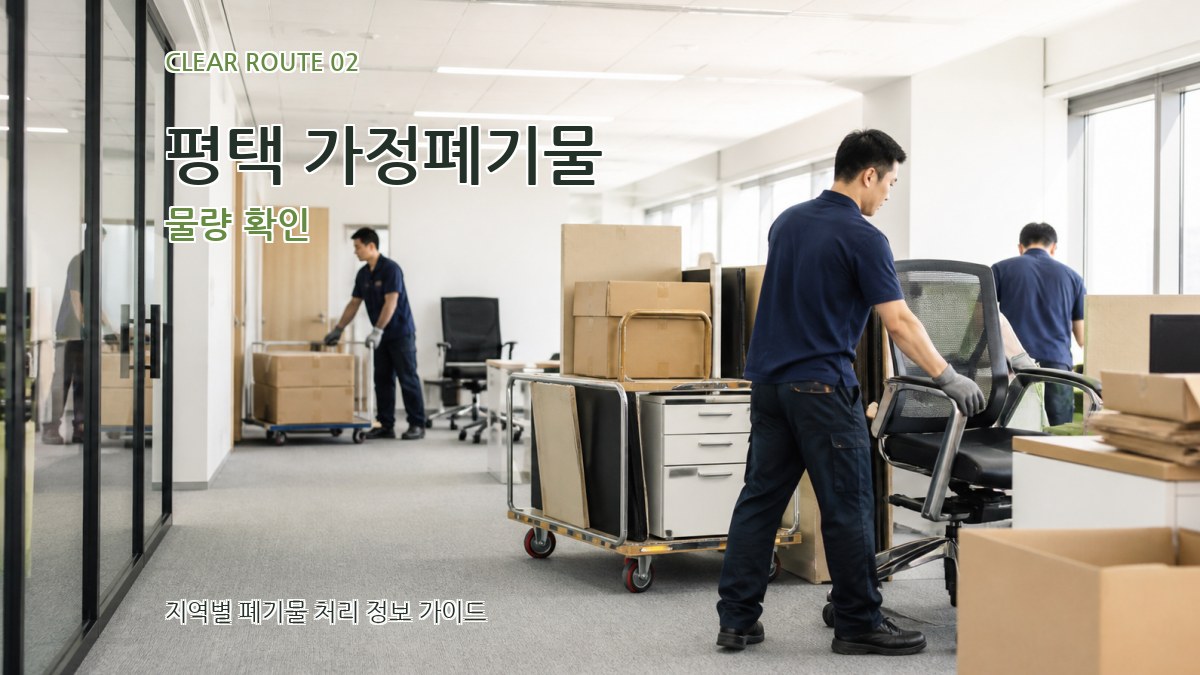 평택 가정폐기물 물량 확인