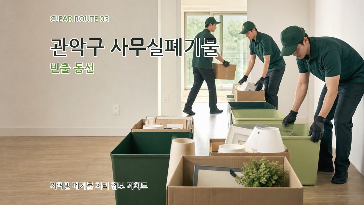 관악구 사무실폐기물 반출 동선
