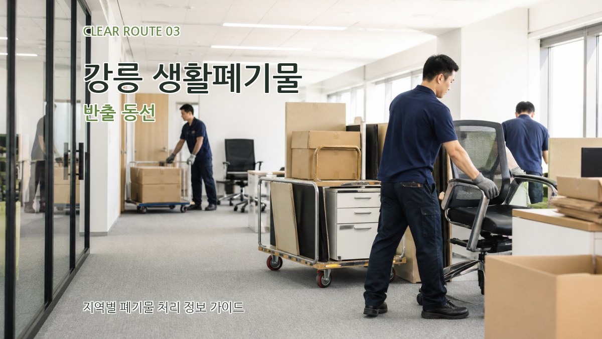 강릉 생활폐기물 반출 동선