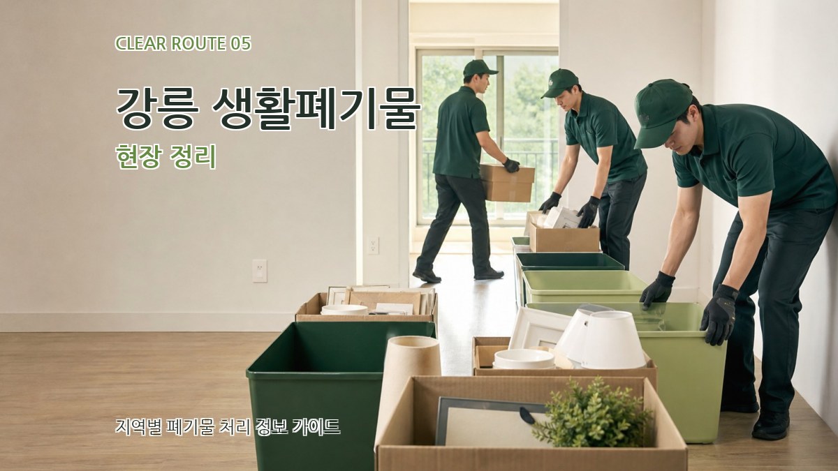 강릉 생활폐기물 현장 정리