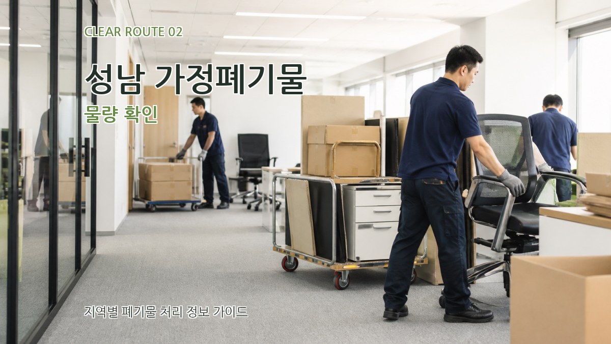 성남 가정폐기물 물량 확인