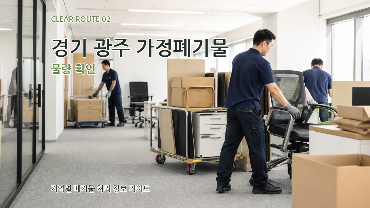 경기 광주 가정폐기물 물량 확인