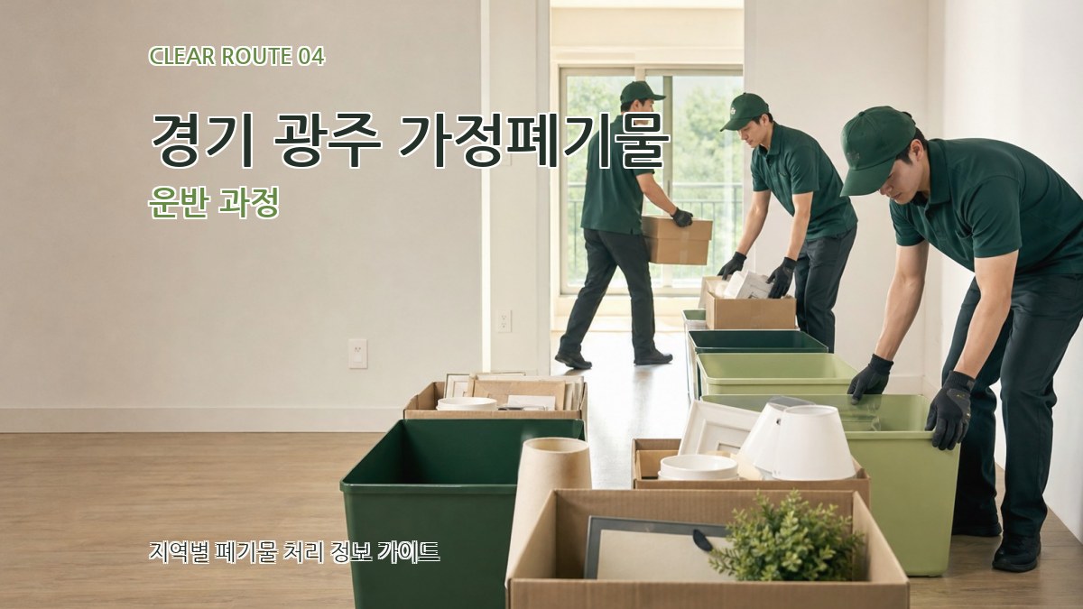 경기 광주 가정폐기물 운반 과정