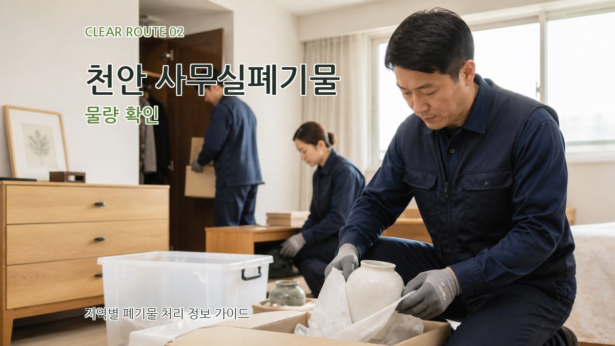 천안 사무실폐기물 물량 확인