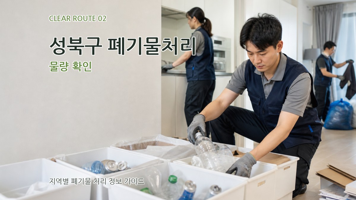 성북구 폐기물처리 물량 확인