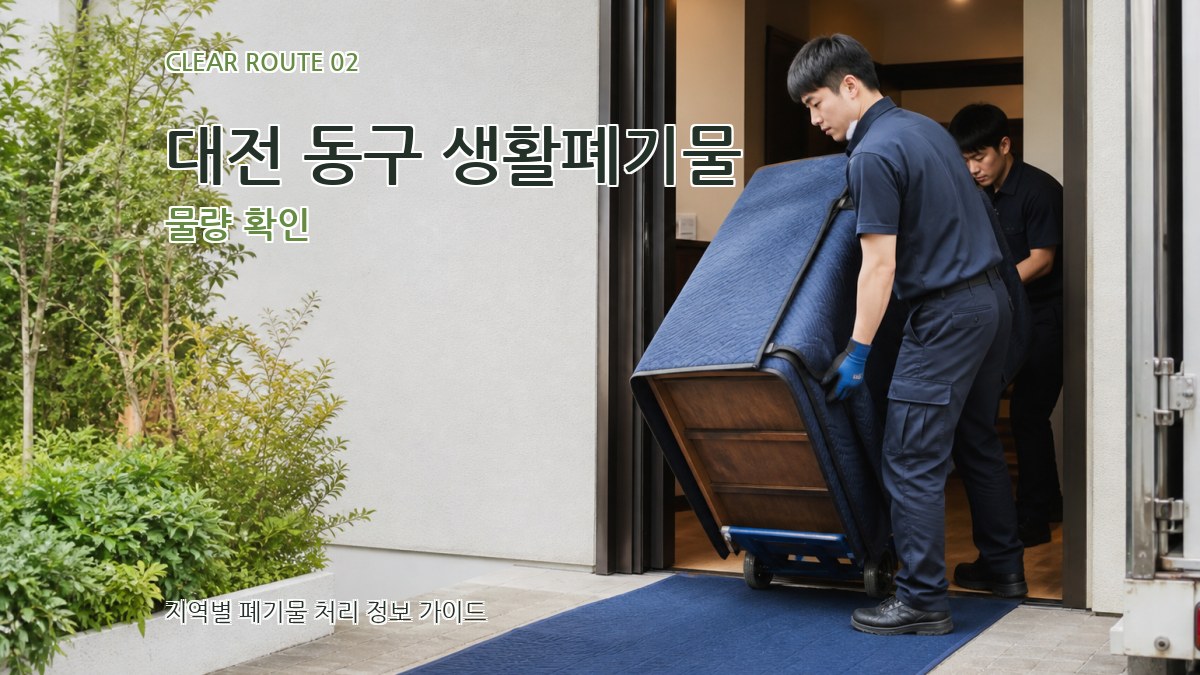 대전 동구 생활폐기물 물량 확인