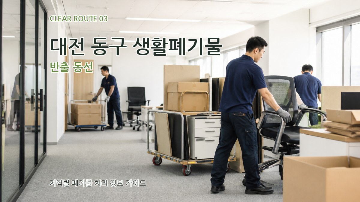 대전 동구 생활폐기물 반출 동선
