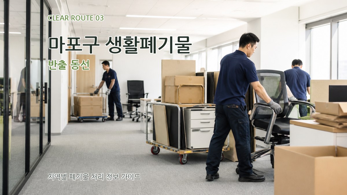 마포구 생활폐기물 반출 동선