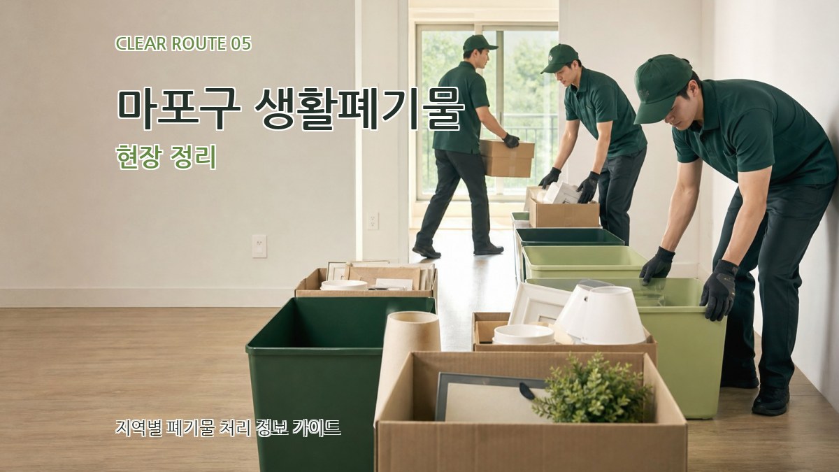 마포구 생활폐기물 현장 정리