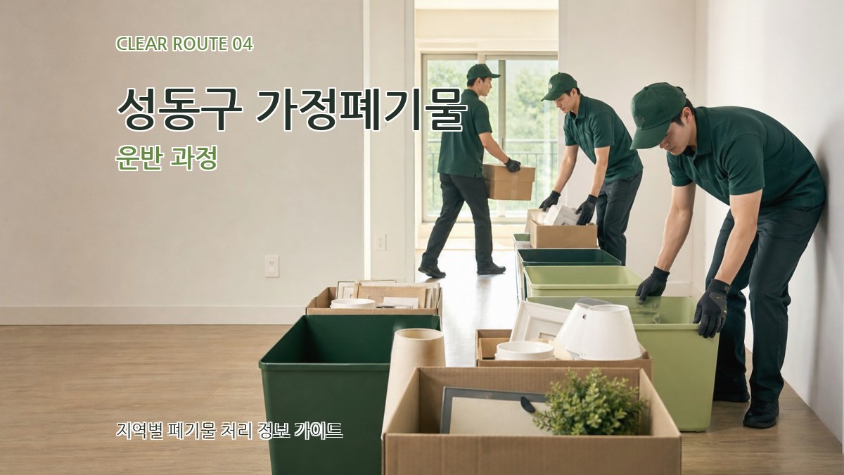 성동구 가정폐기물 운반 과정