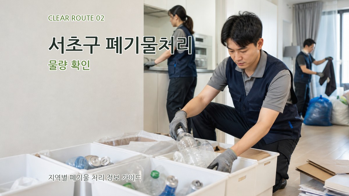 서초구 폐기물처리 물량 확인