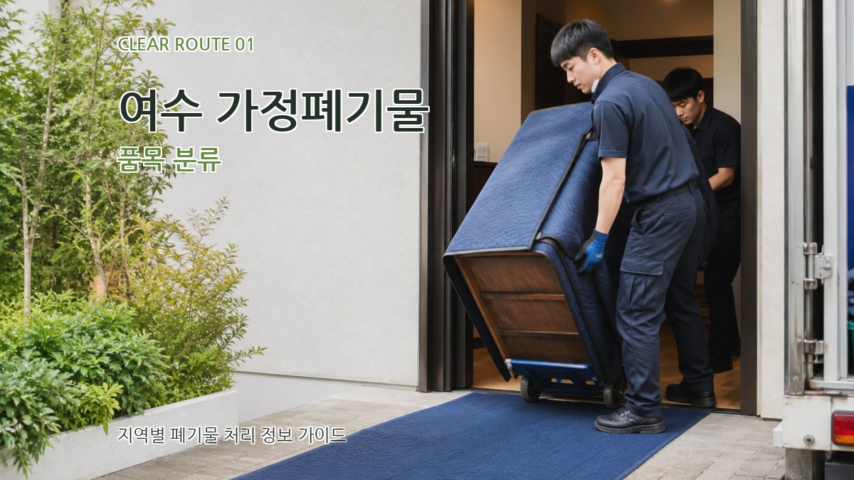 여수 가정폐기물 품목 분류