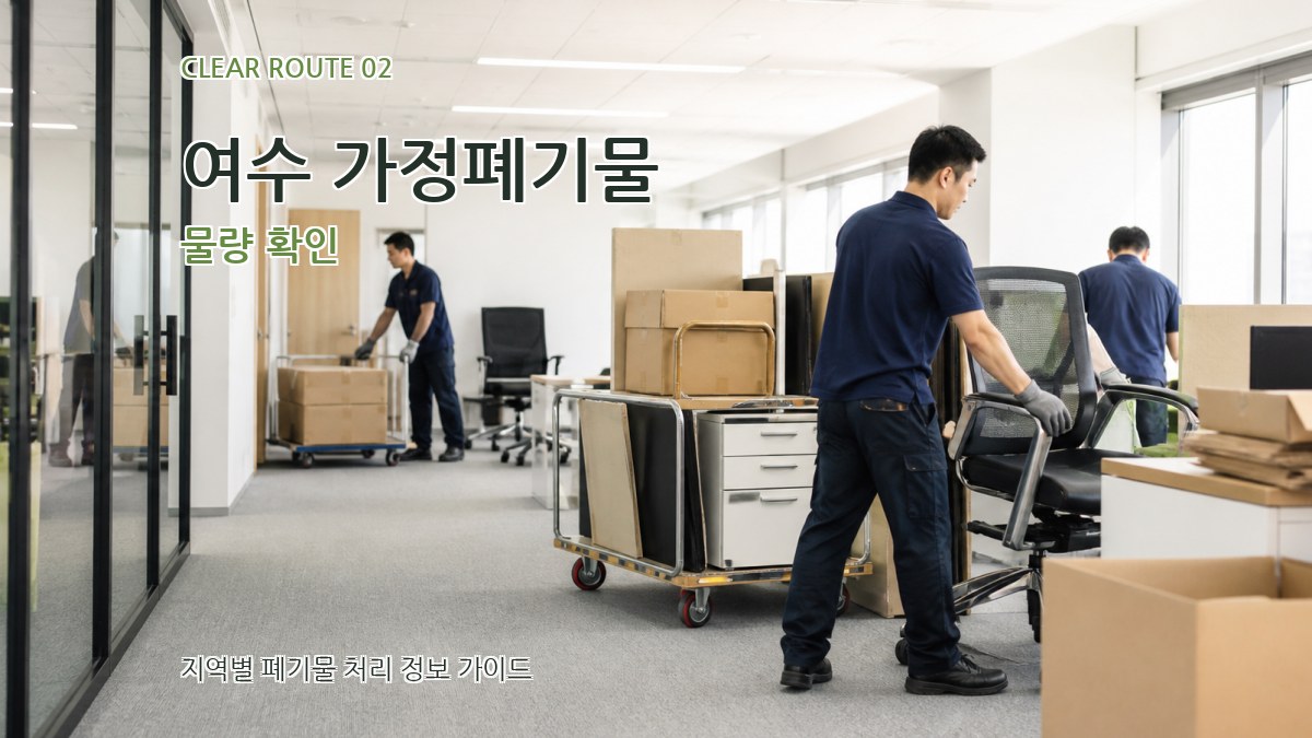 여수 가정폐기물 물량 확인