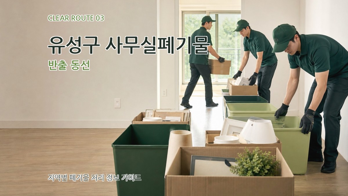 유성구 사무실폐기물 반출 동선