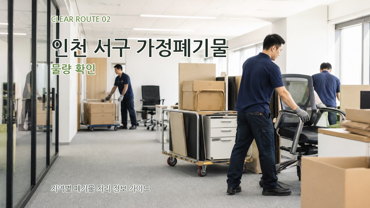 인천 서구 가정폐기물 물량 확인