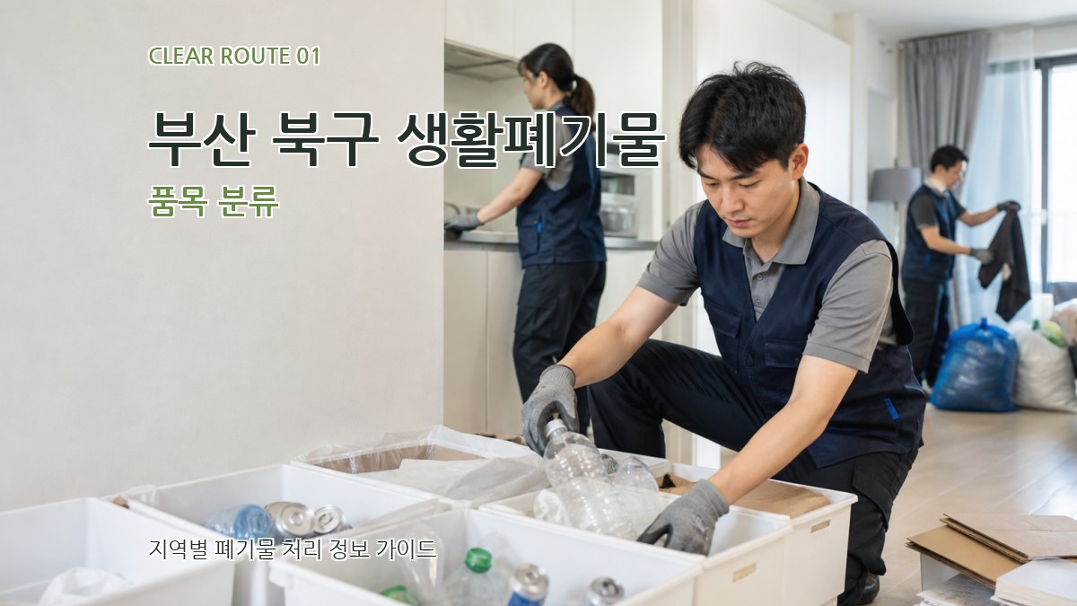 부산 북구 생활폐기물 품목 분류
