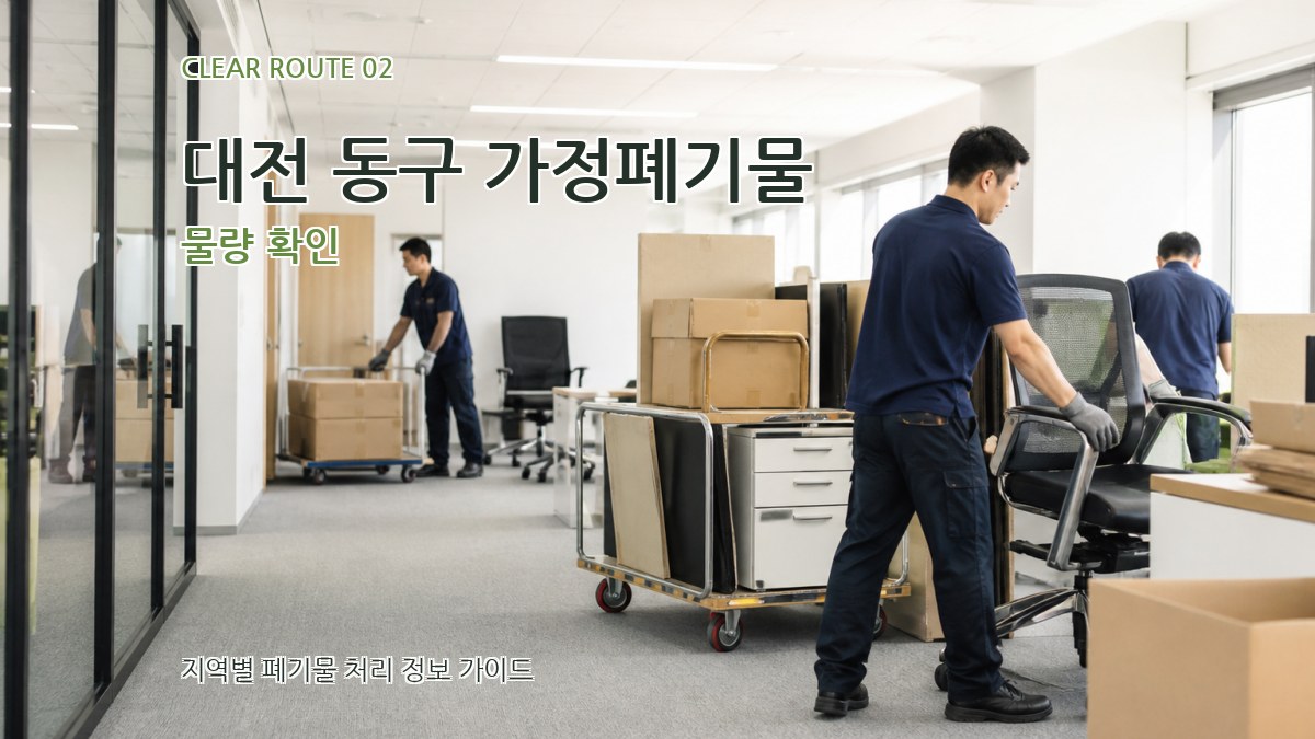 대전 동구 가정폐기물 물량 확인