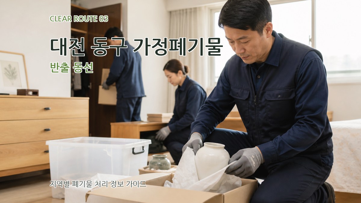 대전 동구 가정폐기물 반출 동선